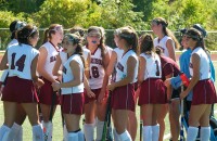harrison field hockey | The Examiner News The Harrison field hockey team talks strategy during a timeout during a loss to Byram Hills last week.