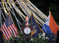 Westchester County Executive Rob Astorino speaks during 9-11 Ceremony at the Rising in Kensico  Dam Park