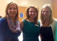 (L to r) YMCA President and CEO Cynthia Rubino, Heather Bell Pellegrino, Associate Executive Director, White Plains Branch, and Kellie King from White Plains Hospital.