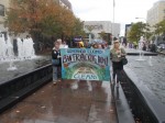 More than 100 environmentalists and opponents of hydraulic fracturing, a controversial method of extracting natural gas, marched through the streets of White Plains on Saturday, ending with a rally at City Hall.