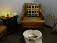 The foot therapy room offers a total relaxation experience.