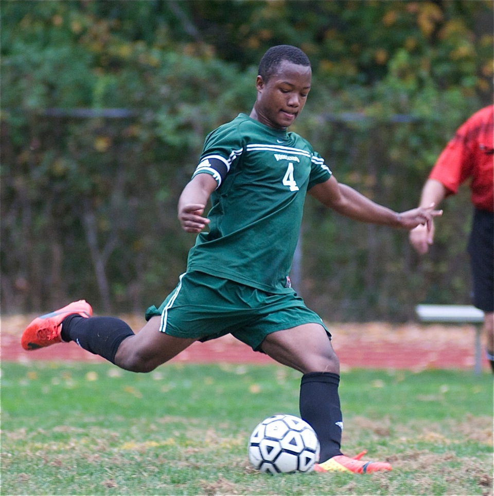 Prince Kermue scored four goals for the Falcons in a win over Dobbs Ferry last week. 
