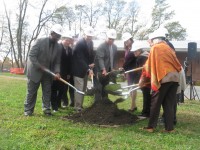 Peekskill officials mark beginning of work for Lincoln Depot Plaza. 