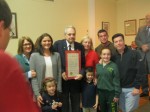 Mount Kisco Deputy Mayor George Griffin Jr., pictured with family members, was nominated to state Sen. Greg Ball’s Veterans Hall of Fame last week.