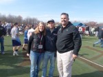 Adam Silva, right, chief development officer for the Wounded Warrior Project, with event organizers Beth and Tom Grotta.