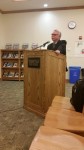 377 Pville Schools, NYSSBA Talk pic | The Examiner News New York State School Boards Association Executive Director Timothy Kremer addressed the Pleasantville Board of Education Tuesday night.