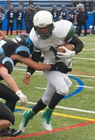 myles thigpen | The Examiner News Falcons QB Myles Thigpen picks up yardage in Saturday's championship win.