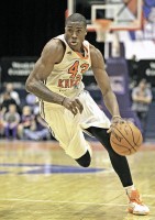 Thanasis Antetokounmpo | The Examiner News Thanasis Antetokounmpo of the Westchester Knicks drives to the basket in last Tuesday's win vs. Los Angeles.