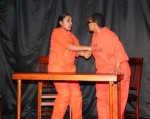 378 Christimas Play pic | The Examiner News (Kezia Johnson), left, pleads with her mother, Vikki Lincoln, (Heather Dunn) to enlist an attorney to fight their charge of "misrepresenting Christmas" in Grace Baptist Church's production of "Let's Try Christmas," to be performed this weekend.