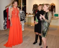 At a recent fund-raising event at the store a model shows off a Zuhair Murad dress to Mary Jane and a long-time customer, Liz Garger, Chief Institutional Advancement Officer at the Music Conservancy of Westchester. Randy O'Rourke Photo