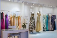 Evening gowns are displayed in a special section of the store at Mary Jane Denzer.