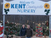 : Brothers Fred and Joe Kussin stand under the sign of Kent Countryside Nursery along Route 52. DAVID PROPPER PHOTO 