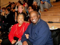 Harry Jefferson (right) and his wife Gerthalene attend the 21st Annual Harry Jefferson Showcase at White Plains High School, on Saturday. Jefferson is not only the namesake of the basketball tournament; the gym at WPHS is named the Harry Jefferson Gym. Harry and Gerthalene Jefferson have been married for 56 years. Albert Coqueran Photos