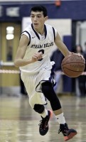Byram Hills freshman guard Skylar Sinon dribbles past midcourt in the championship game of the 2014 Winter Classic on Saturday.