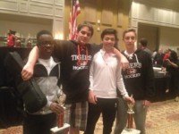 The White Plains Tigers Chess Team (l to r) Joshua Colas, Christopher Tortoriello, Taikan Nakada, and Michael Ainsworth.