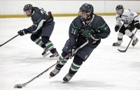 Greg Kramer of the Mt. Pleasant IceCats leads a rush up the ice in Friday's 5-1 win vs. John Jay at Brewster Ice Arena.   