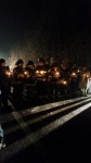 385 Dorr Vigil pic 1 | The Examiner News Pleasantville firefighters and members of the White Plains DPW hold candles during Monday's vigil for former colleague Tom Dorr, who was murdered 19 years ago last week.
