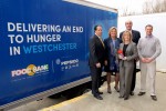 Left to right, Rick Rakow, chairman of the board, Food Bank for Westchester; Food Bank Executive Director Ellen Lynch; Deputy Westchester County Executive Kevin Plunkett; back row, Sue Norton, PepsiCo vice president of global citizenship; and Toby Pidgeon, director of operations at Food Bank for Westchester with the organization's new truck.