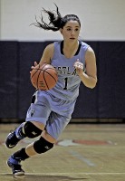 2-10ghoop1-Natalie Alfieri | The Examiner News Westlake guard Natalie Alfieri drives to the basket.