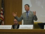 State Sen. Terrence Murphy discussed his seven-point plan to combat substance abuse during a Jan. 29 forum at Mount Pleasant Town Hall. 