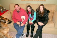 IMG_5636.jpg | The Examiner News Glen Hochman with and his daughters Alissa and Deanna and two of their dogs.