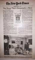 Blow-up clipping of a New York Times article about Margaret and Bill Primavera, discovered in a trunk, forgotten and locked away for over 45 years in The Home Guru’s attic.