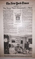 Home Guru | The Examiner News Blow-up clipping of a New York Times article about Margaret and Bill Primavera, discovered in a trunk, forgotten and locked away for over 45 years in The Home Guru’s attic.