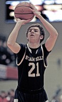 3-3Byram3-Liam Nowlin | The Examiner News Liam Nowlin of Byram Hills shoots the ball at the County Center.