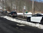 392 Roaring Brook Road Incident pic | The Examiner News The Roaring Brook Road grade crossing in Chappaqua where a motorist got stuck on the tracks when the gates came down on her car Saturday morning.