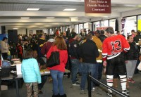The 20th Annual “Battle of the Bravest” Charity Cup Hockey Game held at the Ebersole Ice Rink on Saturday, was a rousing success, which was attended by about 200 people, who watched a competitive hockey game, won prizes and contributed to the Ronald McDonald House of the Greater Hudson Valley. 