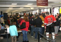 Battle-4 | The Examiner News The 20th Annual “Battle of the Bravest” Charity Cup Hockey Game held at the Ebersole Ice Rink on Saturday, was a rousing success, which was attended by about 200 people, who watched a competitive hockey game, won prizes and contributed to the Ronald McDonald House of the Greater Hudson Valley.