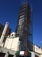 Over 0,000 was raised to renovate the tower at Our Lady of Mount Carmel Church. It is now covered in scaffolding, as the renovation is ongoing. 