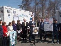 398 NARCAN Murphy Funding pic | The Examiner News State Sen. Terrence Murphy announces a plan to have school nurses trained in administering Narcan to try and help prevent an overdose in school.