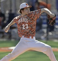4-14Briar3-Cameron Johnson | The Examiner News Briarcliff's Cameron Johnson pitches in Sunday's title game of the 11th annual Booster Club Baseball Tournament.