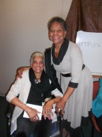 Lois Bronz with her daughter Francine Shorts current president of American Women of African Heritage, Inc.