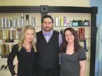 Peter Morfea owns Iconic Hair, Color, Cut & Style salons in Yorktown, Mahopac and Rhinebeck. Shown above with him are two of his Rhinebeck employees –stylist Regina Kelly (left) and salon coordinator Jenna Taylor. Photo credit: Neal Rentz 