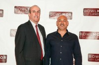 BOW-1 | The Examiner News Deputy County Executive Kevin Plunkett (left) with Tom Shannon CEO and Founder of Bowlmor at the White Plains Grand Opening March 25.