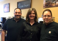 (L to r) Richard and Erika Cozza with John Cherico at The Twisted Branch Olive Oil & Vinegar Tap Room, Valhalla.