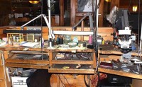 Richie D’Errico’s original workbench still has a place in current jewelry design and manufacturing operations. Tony Seideman Photo