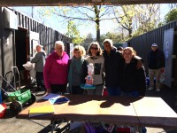 White Plains TILI volunteers on opening morning (l to r) Dorothy Schere, Ann Ladd, Deb von Glahn, Renee Brown, Laura Kerenyi.