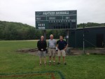 402 Pville Scoreboard pic | The Examiner News Three members of Pleasantville's Dad's Club responsible for the drive that raised about $52,000 to buy and install new scoreboards at Parkway Field.