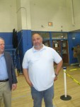 Write-in candidate John Piazza, right, was elected to the Mount Pleasant Board of Education Tuesday night. Looking on is Board of Education President James Grieco, who did not seek re-election.