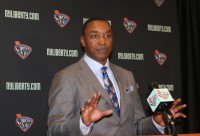 Isiah Thomas fielded all questions from the press during NY Liberty Media Day at the MSG Training Facility, in Tarrytown, on Thursday, May 21. And there were many questions regarding his hiring as the new NY Liberty President of Basketball Operations. Albert Coqueran Photos