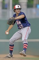 Frankie Vesuvio pitches the Byram Hills Bobcats to the Class A title at Provident Bank Park.  