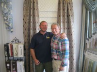 Whitey Berniker and his son, Scott, in their store, Berniker Decorators, which recently moved back to Yorktown. The store’s grand opening has been slated for Saturday. Photo credit: Neal Rentz 