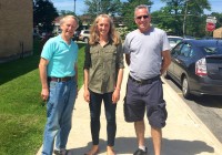 Meals on Wheels of White Plains Board President Paul Schwarz, Executive Director Susanna Sussman and volunteer Lou Riso.