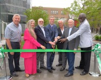 From left, White Plains Common Council members John Martin, Milagros Lecuona and John Kirkpatrick; White Plains Mayor Thomas Roach; Louis Cappelli, President of the Cappelli Organization; the Rev. Richard A. Kunz, Rector of Grace Church; and Walter Simon, Senior Warden of Grace Church.