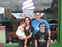 Yorktown residents John and Tracey Falcone recently opened The Hudson Creamery in Peekskill. Also shown are their children, Sofia and John John. Photo credit: Neal Rentz 