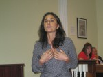 417 Modell's Debate pic 2 | The Examiner News Tina Bernstein, co-owner of Mount Kisco Sports, opposes the Modell’s plan.