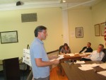 Rob Bernstein, owner of Mount Kisco Sports, spoke in opposition to the plan to bring Modell’s Sporting Goods to the Main Street property that formerly housed a Borders bookstore during the Sept. 9 planning board meeting.